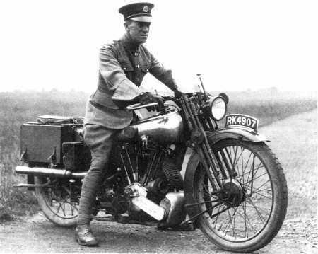 TEL on his Brough